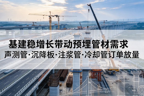 道孚基建稳增长带动预埋监测管材需求,声测管、沉降板、注浆管订单持续放量