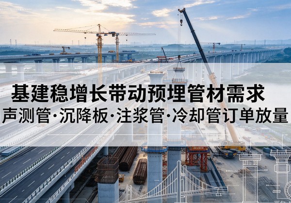 道孚基建稳增长带动预埋监测管材需求，声测管、沉降板、注浆管订单持续放量